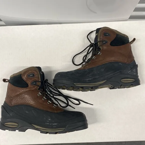 COLUMBIA BUGABOOTOO Thermolite Waterproof  BROWN &amp; Black Snow Boots VGUC Size 10
