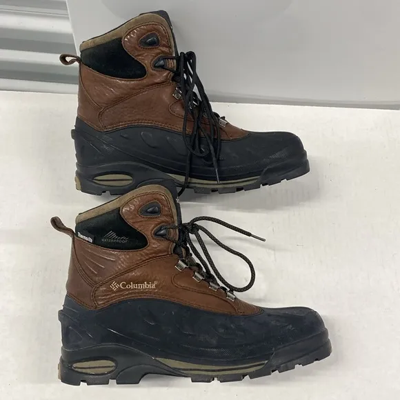 COLUMBIA BUGABOOTOO Thermolite Waterproof  BROWN &amp; Black Snow Boots VGUC Size 10