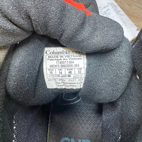 Columbia Fairbanks Omni-Heat Olive Textile Boot Men's Size 15