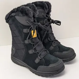 Columbia Ice Maiden II Insulated Winter Boots, Black, Women's 9.5 M