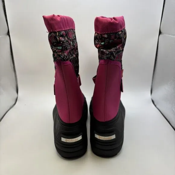 Columbia Powderbug Plus II Print Snow Boot Toddler Pink Canvas Size 6