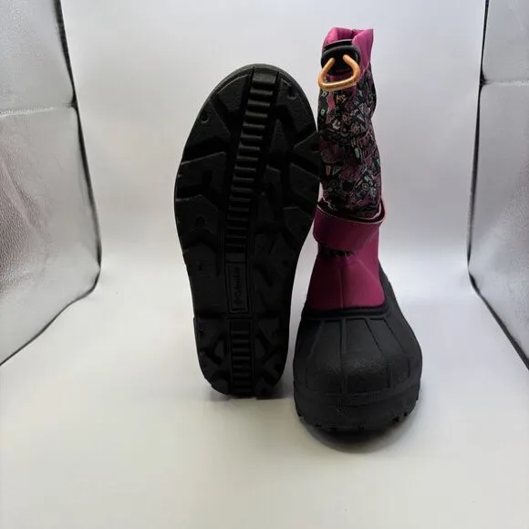 Columbia Powderbug Plus II Print Snow Boot Toddler Pink Canvas Size 6