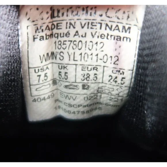 Columbia Shoes Womens 7.5 Athletic Hiking Sneaker Waterproof Sport Outdoor Black