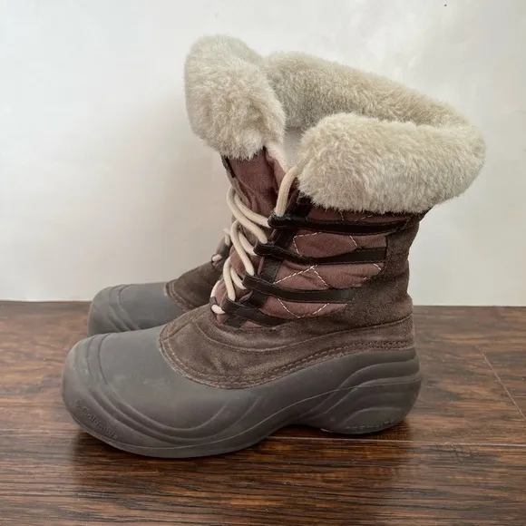 Columbia Sierra Summette 2 Quilted Outdoor Winter Snow Boots Brown Size 7.5
