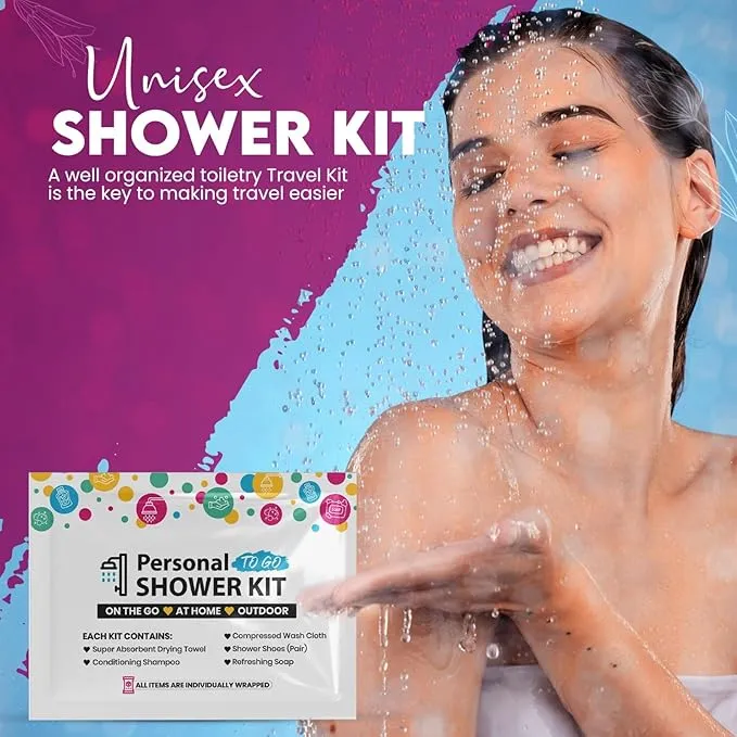 Compact Personal Shower Kit To-Go (Multi-Color) – Your Hygiene Companion for Travel, Gym, Camping | Shower on the Go | Shampoo, Soap, Towel. All in One (5)