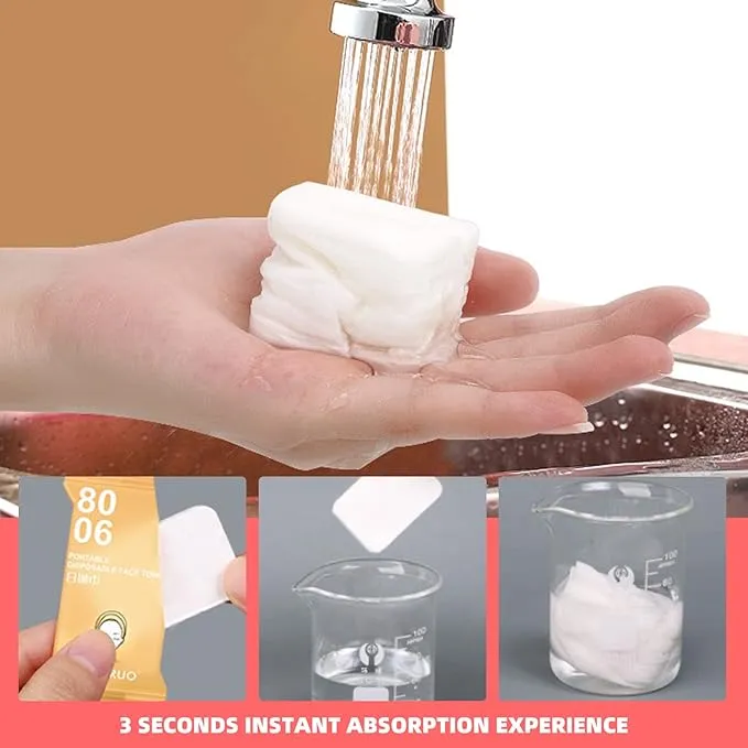 Compressed Towels-Soft and Durable Compressed Towels for Travel, Portable Dehydrated Towels, Coin Tissues Camping Wipes, Suitable for Hotels, Bathrooms, Spas, Offices