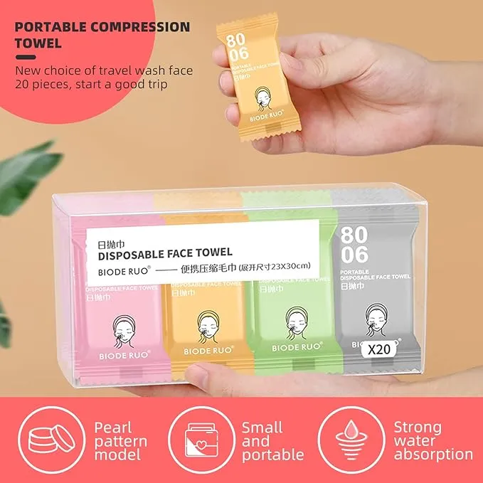 Compressed Towels-Soft and Durable Compressed Towels for Travel, Portable Dehydrated Towels, Coin Tissues Camping Wipes, Suitable for Hotels, Bathrooms, Spas, Offices