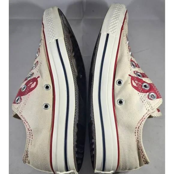 Converse All Star Stencil Kit Unisex  Red/White No Lace Slip-On Shoes Size M6/W8