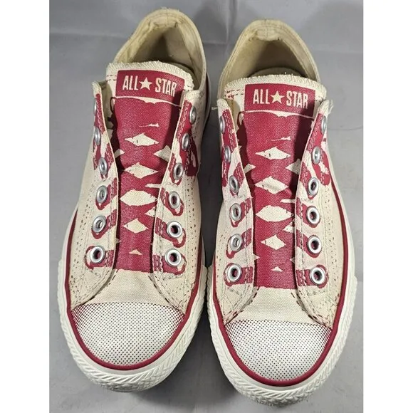 Converse All Star Stencil Kit Unisex  Red/White No Lace Slip-On Shoes Size M6/W8