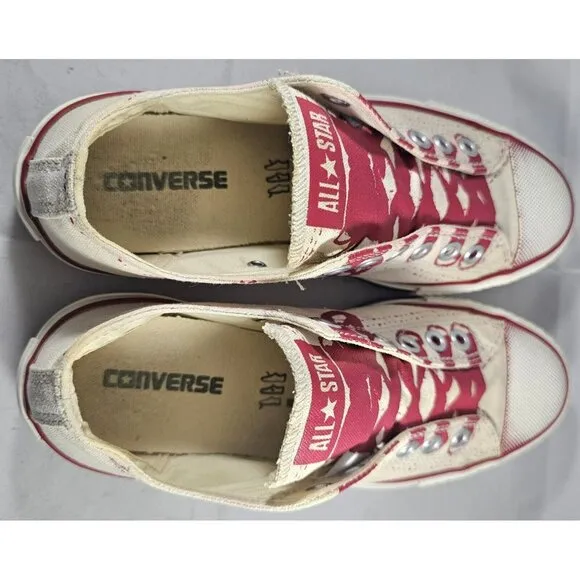Converse All Star Stencil Kit Unisex  Red/White No Lace Slip-On Shoes Size M6/W8