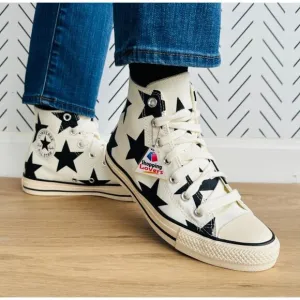 ⭐Converse Chuck Taylor All Star Hi Large Stars Sz 8.5 Women Retro Shoes A09898F⭐