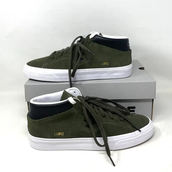 Converse Louie Lopez Pro Shoes Women's Size Suede Khaki Mid Top Casual 171981C