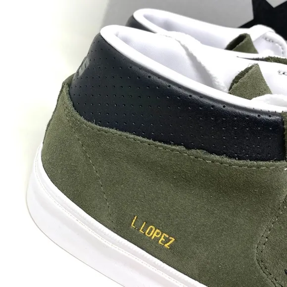 Converse Louie Lopez Pro Shoes Women's Size Suede Khaki Mid Top Casual 171981C