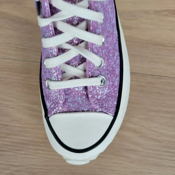 ❤️❤️Converse Run Star Hike Platform Hi Sz 7 Women Shoes Purple Glitter A10096C