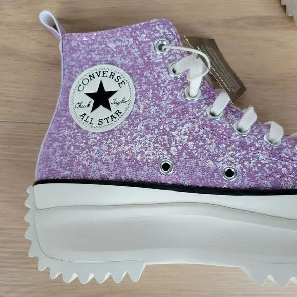 ❤️❤️Converse Run Star Hike Platform Hi Sz 7 Women Shoes Purple Glitter A10096C