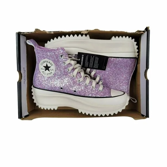❤️❤️Converse Run Star Hike Platform Hi Sz 7 Women Shoes Purple Glitter A10096C