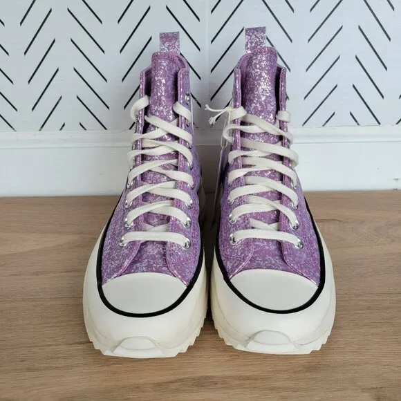 ❤️❤️Converse Run Star Hike Platform Hi Sz 9.5 Men's Shoes Purple Glitter A10096C