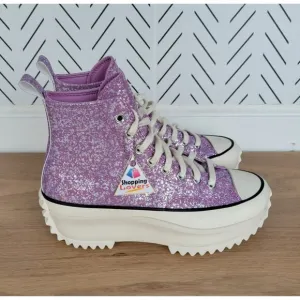 ❤️❤️Converse Run Star Hike Platform Hi Sz 9.5 Men's Shoes Purple Glitter A10096C
