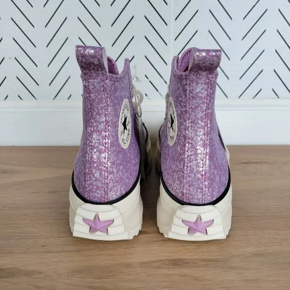 ❤️❤️Converse Run Star Hike Platform Hi Sz 9.5 Men's Shoes Purple Glitter A10096C
