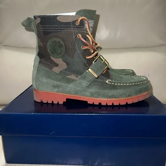 COPY - Authentic men’s, designer, camouflage, Ralph, Lauren, ranger boots