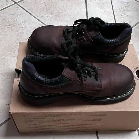 COPY - Vintage Dr. Martens Distressed Steel Toe Oxford MADE IN ENGLAND Shoes