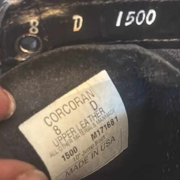 Corcoran 1500 Black Leather Combat Boots