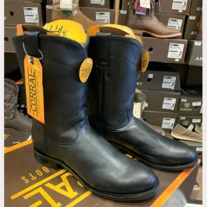 Corral Boots Mens  Black Embroidery Round Toe A4112 size 11 d new in box