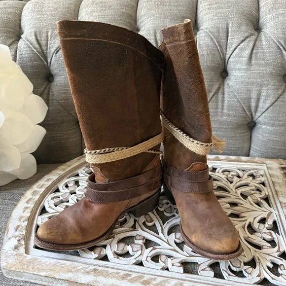 Corral Cowboy Western Brown Leather Boots Women’s 7