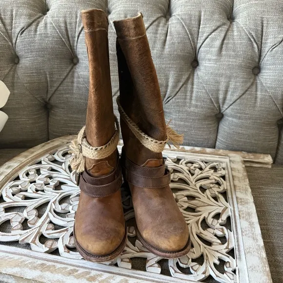 Corral Cowboy Western Brown Leather Boots Women’s 7