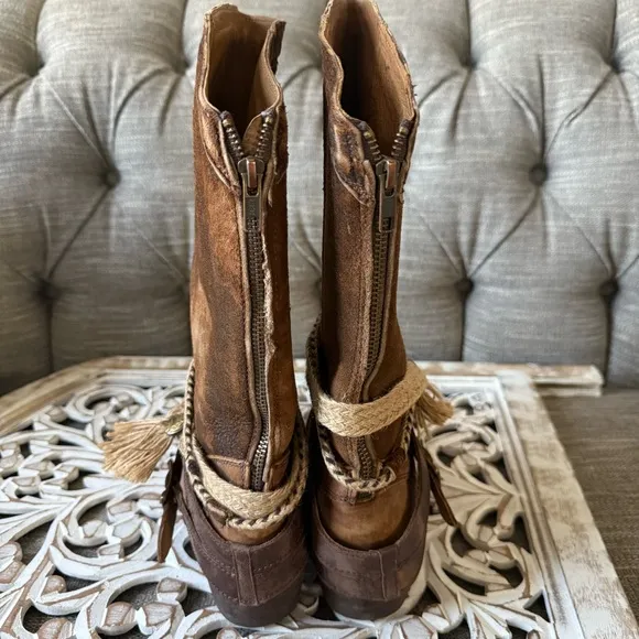 Corral Cowboy Western Brown Leather Boots Women’s 7