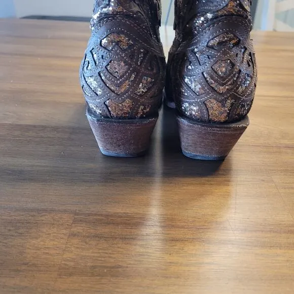 Corral Women’s Boots Orix Glitter Inlay &amp; Studs C3331-LD Size 6.5M