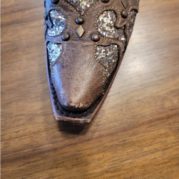 Corral Women’s Boots Orix Glitter Inlay &amp; Studs C3331-LD Size 6.5M
