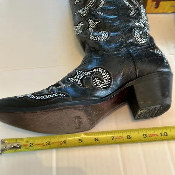Corral Womens Western Cowgirl Sequin Boots. Inlay and Crystals. Rodeo Size 9