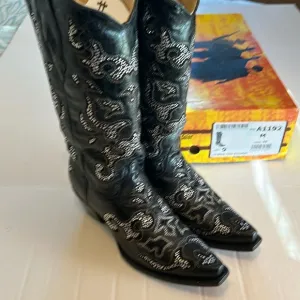 Corral Womens Western Cowgirl Sequin Boots. Inlay and Crystals. Rodeo Size 9