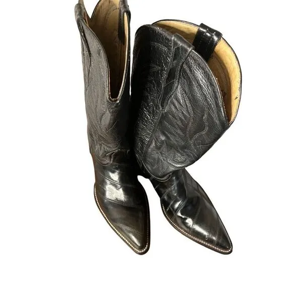 Coyote Joe Boots Black Leather Pointed Toe Women’s 8.5 Men’s 7