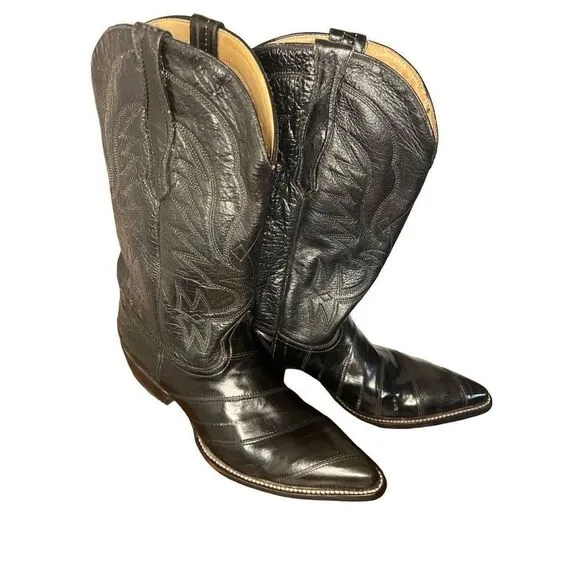 Coyote Joe Boots Black Leather Pointed Toe Women’s 8.5 Men’s 7