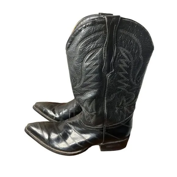 Coyote Joe Boots Black Leather Pointed Toe Women’s 8.5 Men’s 7