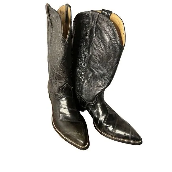 Coyote Joe Boots Black Leather Pointed Toe Women’s 8.5 Men’s 7