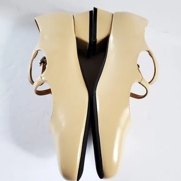 C.Paravano Women Square Toe  Ankle Strap Patent Mary Jane Shoes Size 6.5
