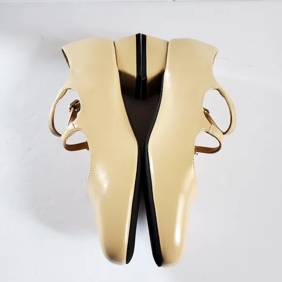 C.Paravano Women Square Toe  Ankle Strap Patent Mary Jane Shoes Size 6.5