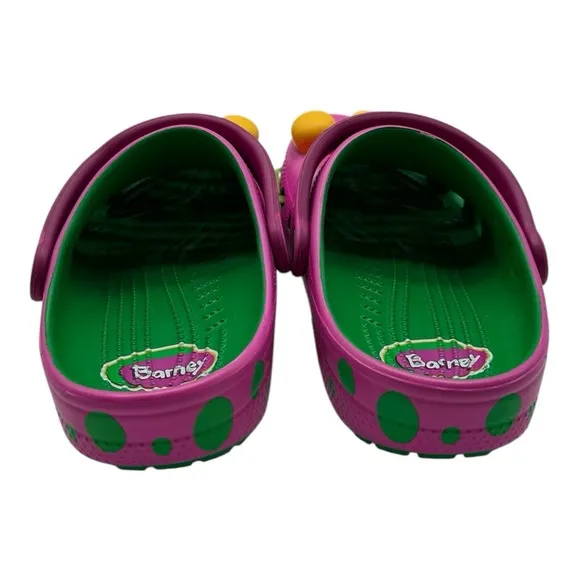 Crocs Barney Classic Clogs KIDS Size J 1 Slip On Shoes I Love You You Love Me