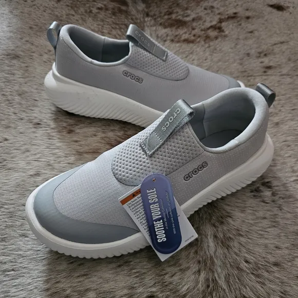 CROCS Mellow Ease LiteRide™ Men's Slip On Shoes Sneakers Light Grey Size 10 NEW