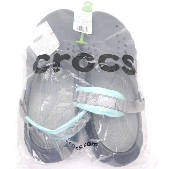 Crocs (Mens Size 13) Echo Sandstorm Clog Slip On Shoes Sandals Slate Grey‎ New