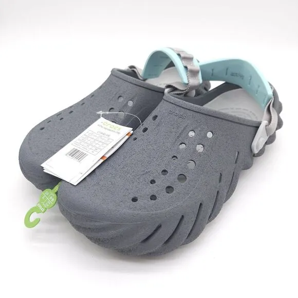 Crocs (Mens Size 13) Echo Sandstorm Clog Slip On Shoes Sandals Slate Grey‎ New