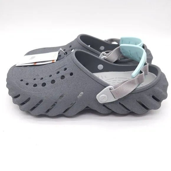 Crocs (Mens Size 13) Echo Sandstorm Clog Slip On Shoes Sandals Slate Grey‎ New