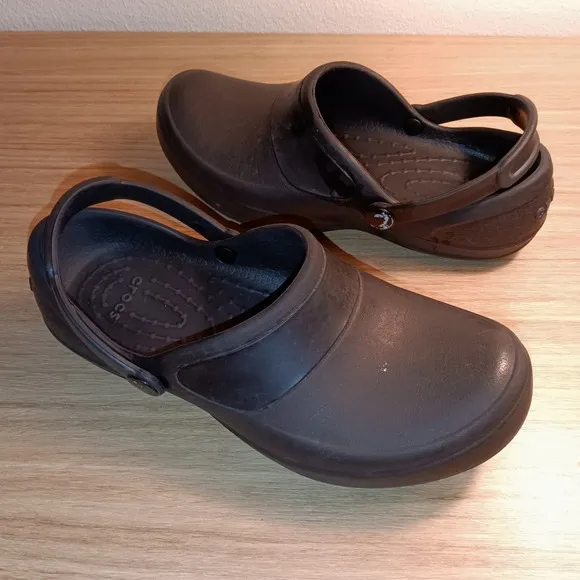 Crocs Women Nurse Clog Wedge Sandal 2 Pair Lot Black