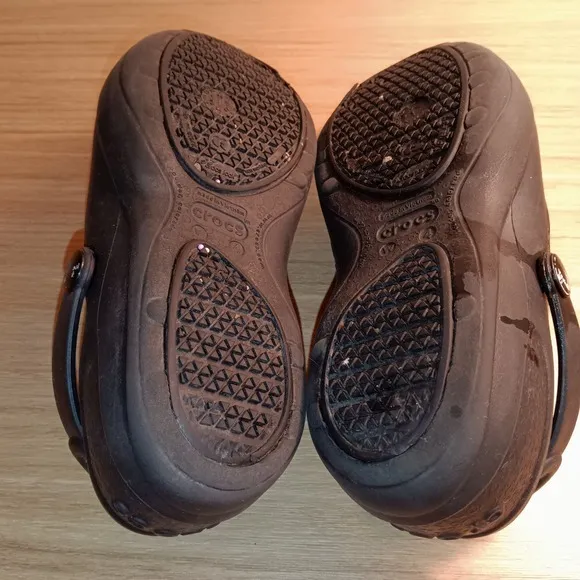 Crocs Women Nurse Clog Wedge Sandal 2 Pair Lot Black