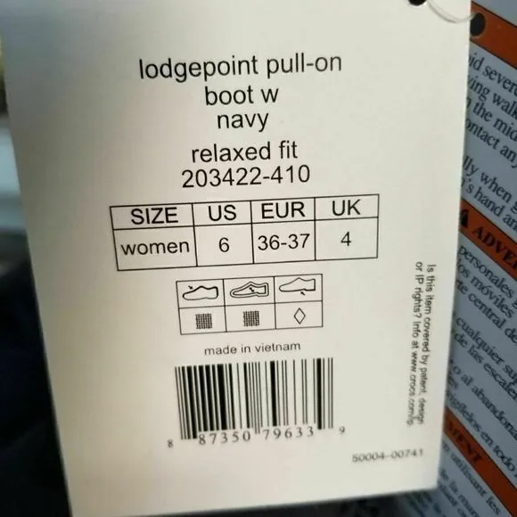 CROCS Lodgepoint Women Snow Boots Navy Size 6 NEW