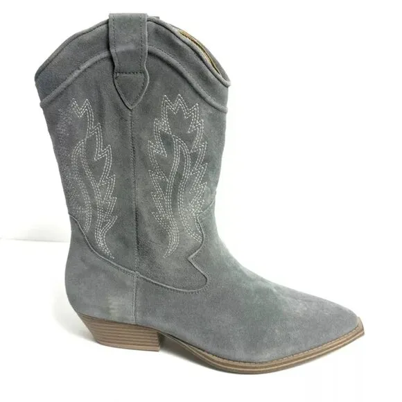 Crown Vintage Women’s Stava, Gray Western Boots, Size 9 M
