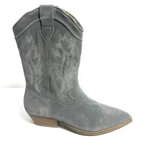 Crown Vintage Women’s Stava, Gray Western Boots, Size 9 M